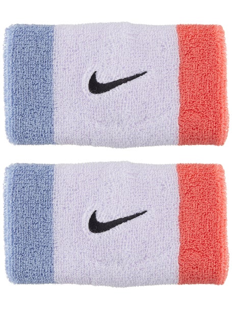 Nike Swoosh Doublewide Wristbands 2Pk Grape/Purple