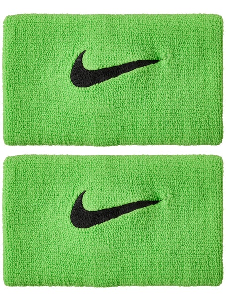 Nike Tennis Premier Doublewide Wristbands - Mean Green