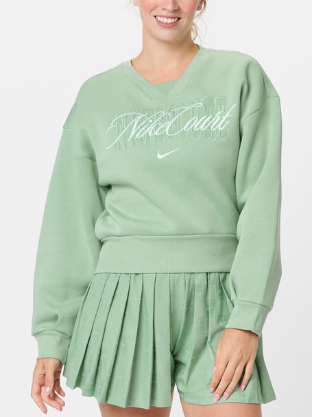 Nike Womens Summer Court Crop Fleece Crewneck