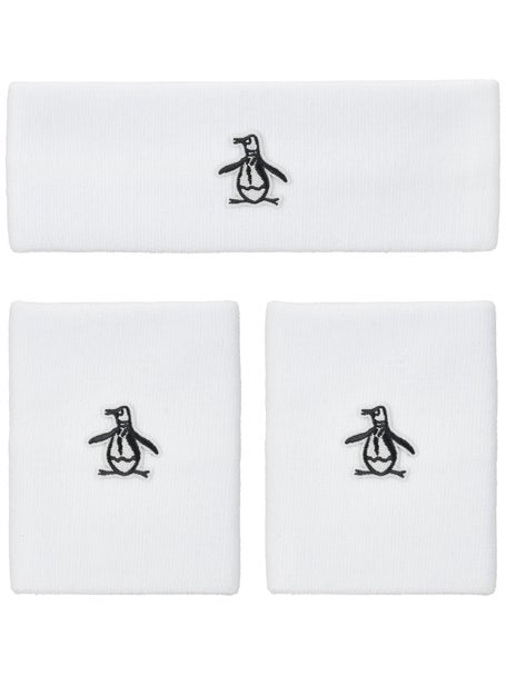 Penguin Head and Wristband Set - White