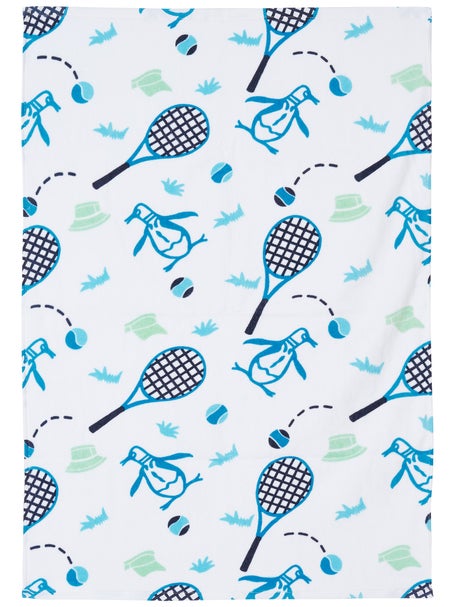 Penguin Printed Tennis Towel - White