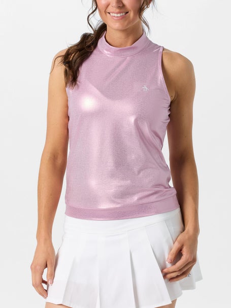 Penguin Womens Spring Sleeveless Metallic Tank