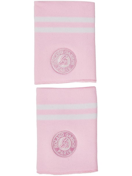 Roland Garros Womens Doublewide Wristbands - Rose