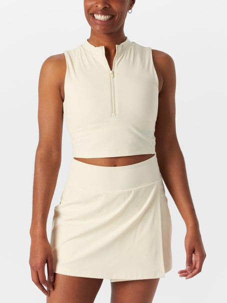 Recess Womens Clarkson Crop Tank - Cream