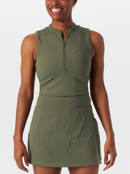 Recess Womens Clarkson Crop Tank - Olive