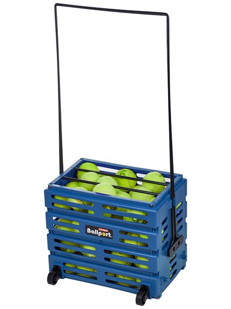 Tourna Ballport 80 Deluxe Ball Hopper Blue w/Wheels
