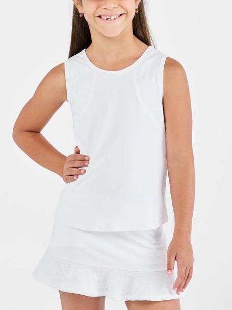 Sofibella Girls White Lotus Tank