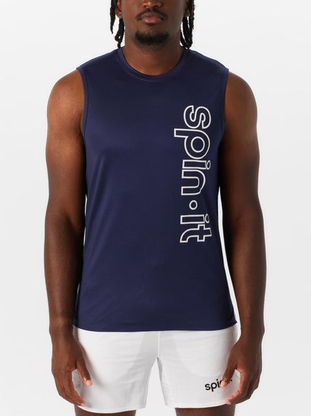Spin It Mens Core Josh Sleeveless Top - Navy