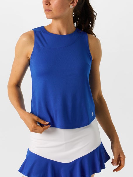 Sofibella Womens Miss Santorini Back Slit Tank