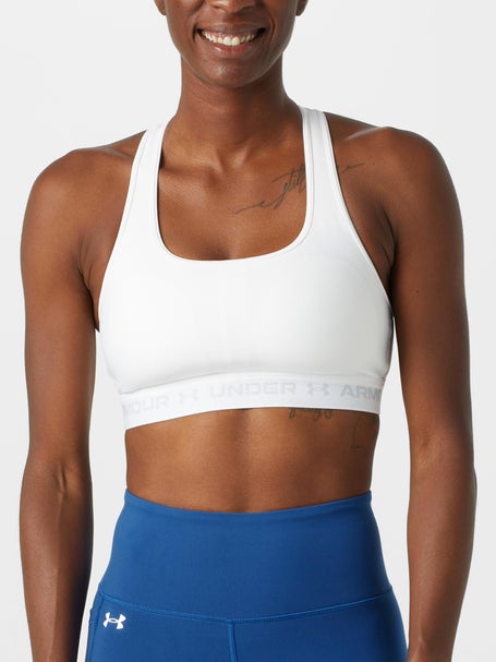 Under Armour Womens Crossback Mid Bra - White