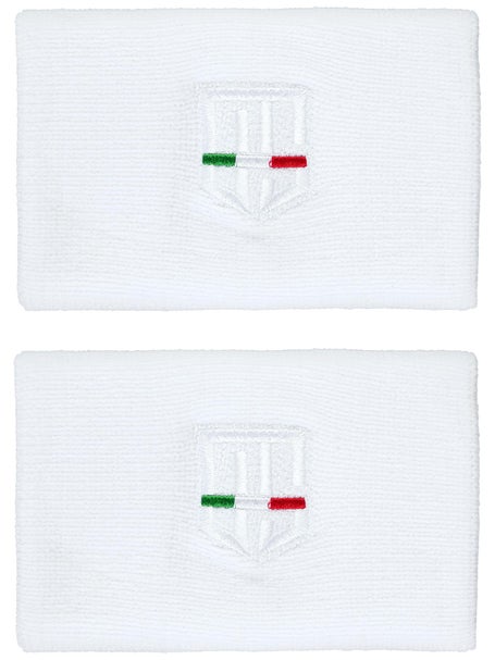 UomoSport Mens Vapore-Pro Wristbands White