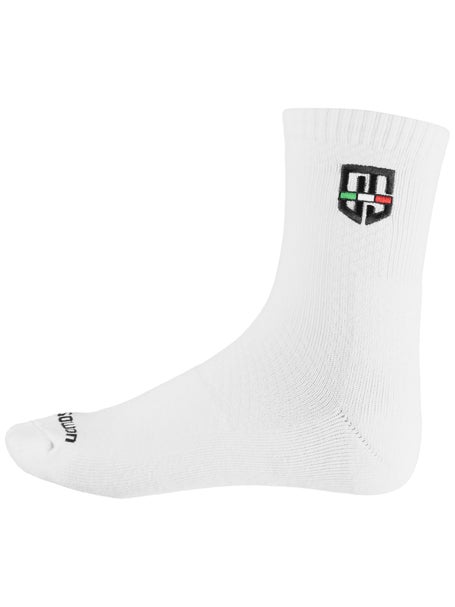 UomoSport Mens Crew Sock White