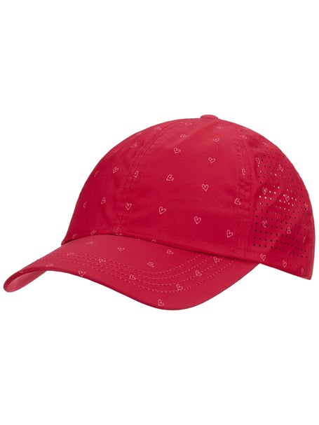 VimHue Womens Crimson Heart Print Hat - Red