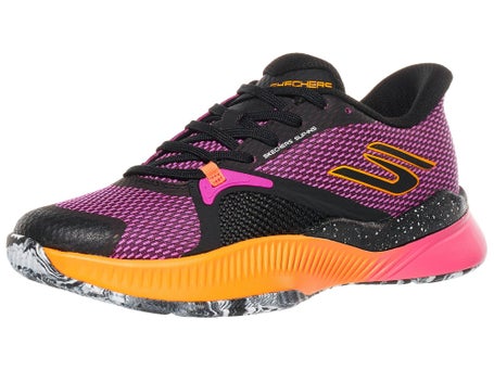 Skechers State Champ Black/Pink Womens Shoes